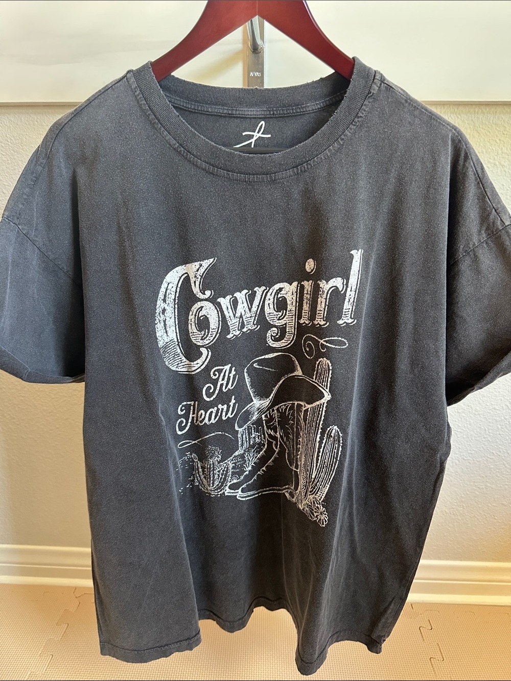 Cowgirl At Heart Graphic Tee - Black
